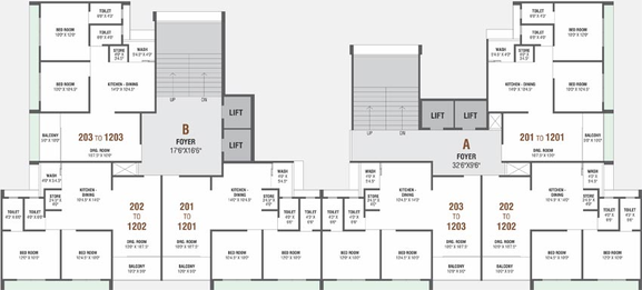 Floor Plan of Eklingji Radhe Exotica in Sanand, Ahmedabad - Image 89566