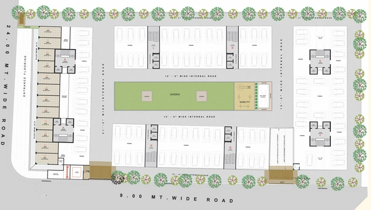 Master Plan of Rushikesh Vaishnodevi Residency in Kosad, Surat - Image 84430