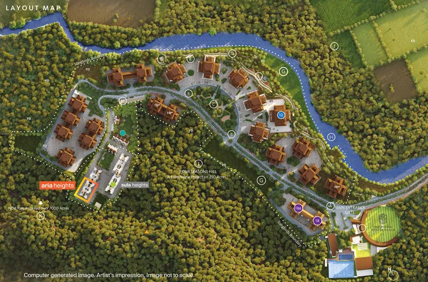 Master Plan of Skyi Aria Heights - Songbirds in Bhugaon, Pune - Image 9695