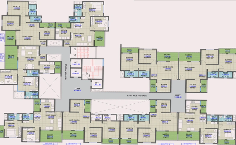Floor Plan of Lifestyle Royal Oak in Wakad, Pune - Image 23189