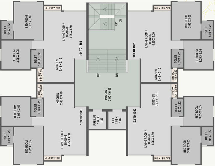 Floor Plan of Shreeji Shantanu Green Phase 3 in Chhani, Vadodara - Image 85942