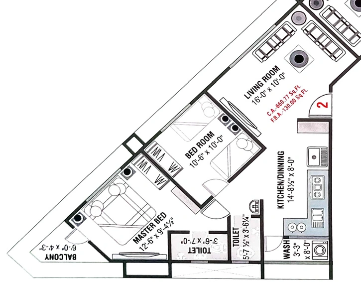 2 BHK Flat in Rivanta Square in Variav, Surat - Image 647340