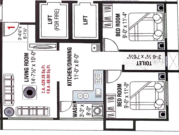 2 BHK Flat in Rivanta Square in Variav, Surat - Image 647339
