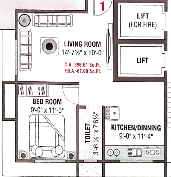 1 BHK Flat in Rivanta Square in Variav, Surat - Image 647338