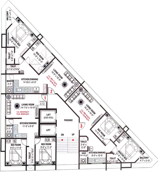 Floor Plan of Rivanta Square in Variav, Surat - Image 86346