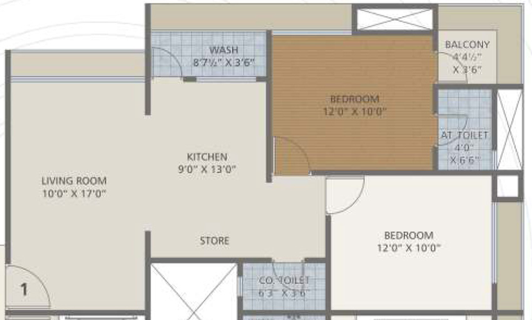 2 BHK Flat in Ambica Saffron Valley in Punagam, Surat - Image 647345