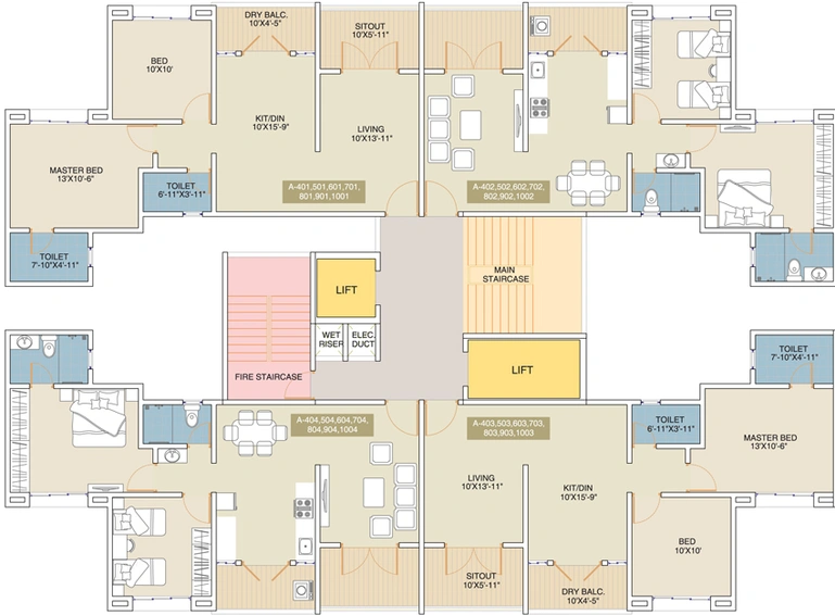Floor Plan of The Greater Good in Mohammed Wadi, Pune - Image 23160