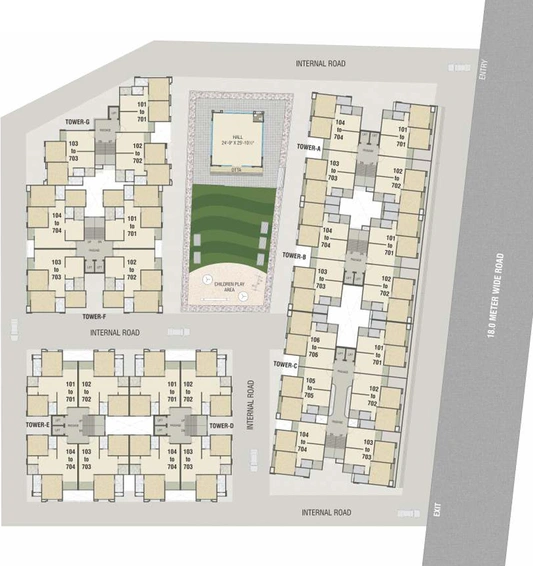 Master Plan of Unity Shantam Skyline in Tarsali, Vadodara - Image 93607