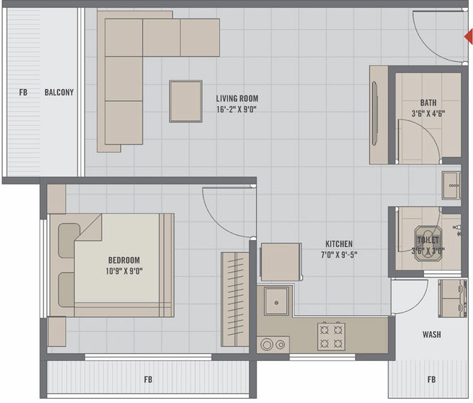 1 BHK Flat in Parivar Varniraj Valley in Amroli, Surat - Image 641003