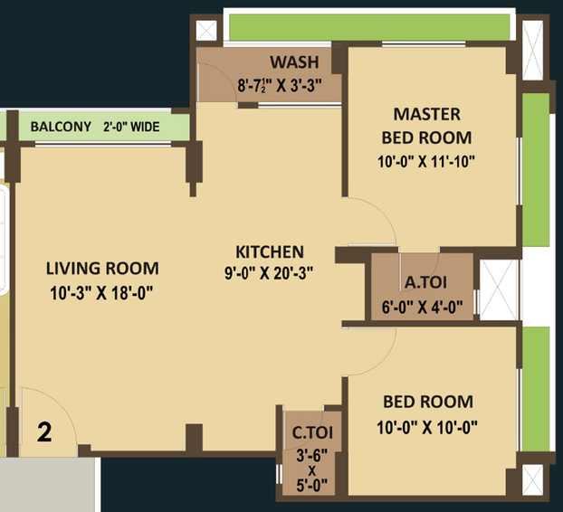2 BHK Flat in Hari Panchshila Sky in Variav, Surat - Image 641113