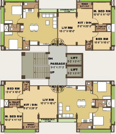 Floor Plan of Hari Panchshila Sky in Variav, Surat - Image 84583