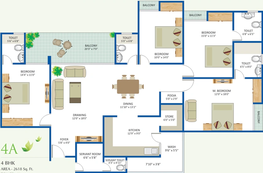 4 BHK Flat in Alembic Shangri La in Gorwa, Vadodara - Image 641283