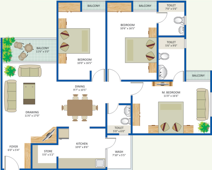 3 BHK Flat in Alembic Shangri La in Gorwa, Vadodara - Image 641282