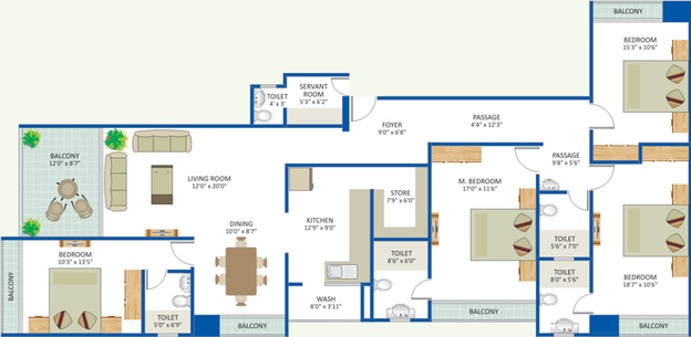 4 BHK Flat in Alembic Shangri La in Gorwa, Vadodara - Image 641284