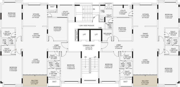 Floor Plan of The Terraces Phase 2 in Balewadi, Pune - Image 23130