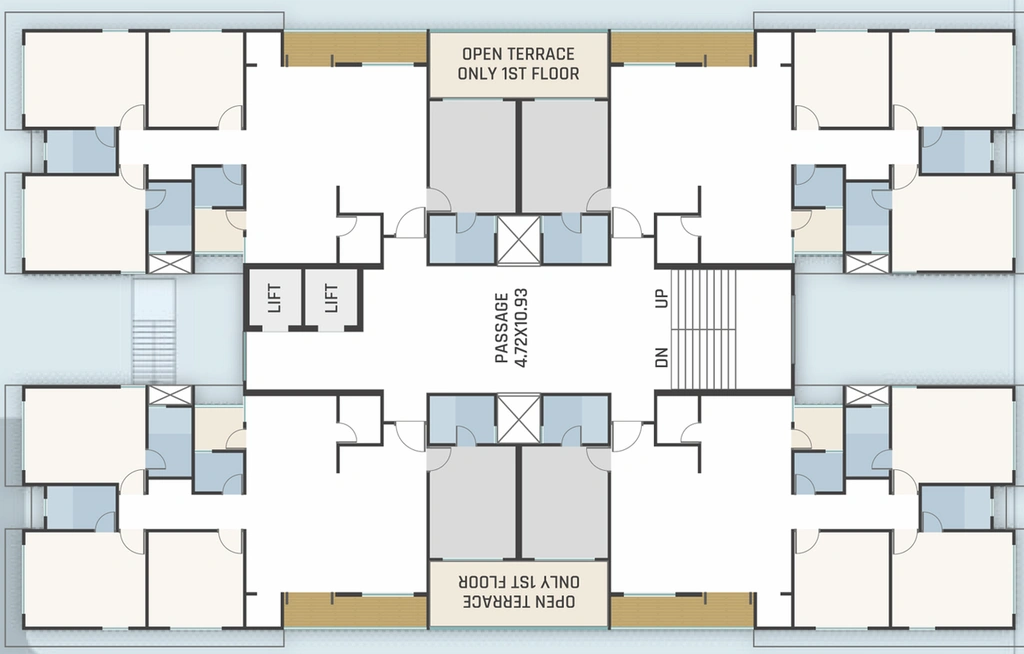 Floor Plan of Heaven Crest in Sama Savli Road, Vadodara - Image 84710