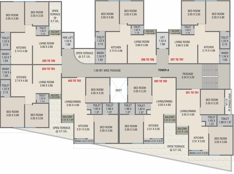 Floor Plan of Kankeshwari Soham Resicom in Atladara, Vadodara - Image 84717
