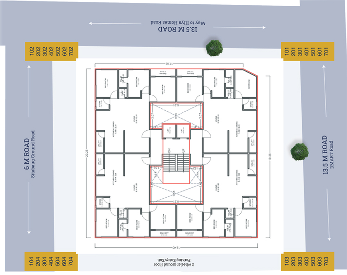 Master Plan of Khushboo Parshwa Hiya Harmony in Manjalpur, Vadodara - Image 84724
