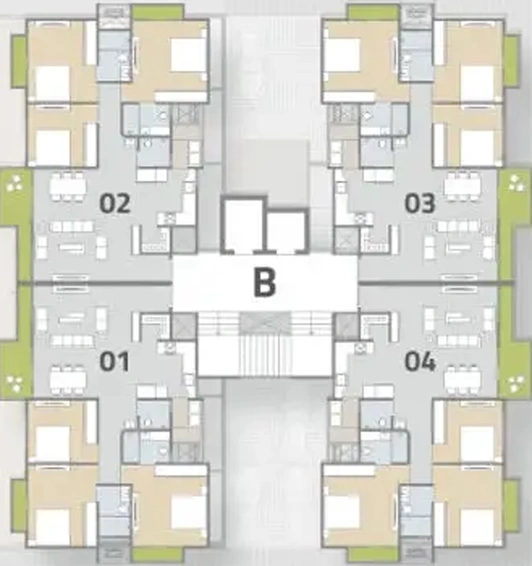 Floor Plan of Lilleria Oakwoods in Vadsar Road, Vadodara - Image 86013
