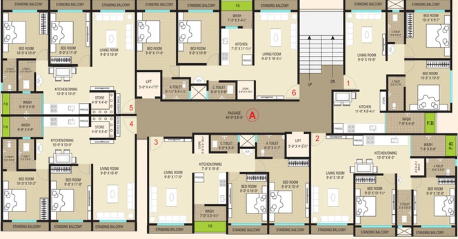 Floor Plan of Rudraa Residency in Dindoli, Surat - Image 84756