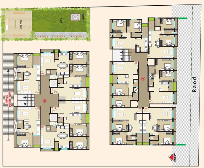 Master Plan of Rudraa Residency in Dindoli, Surat - Image 84757