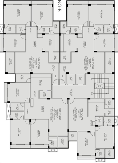 Floor Plan of Yash Surya Kamal Residency in Paldi, Ahmedabad - Image 84770