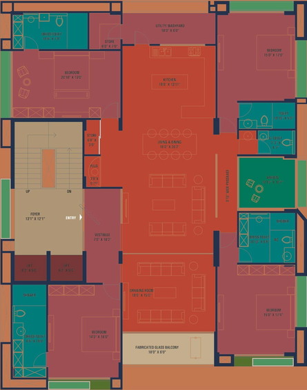 Floor Plan of Rajshree Beethoven in Ellisbridge, Ahmedabad - Image 88830