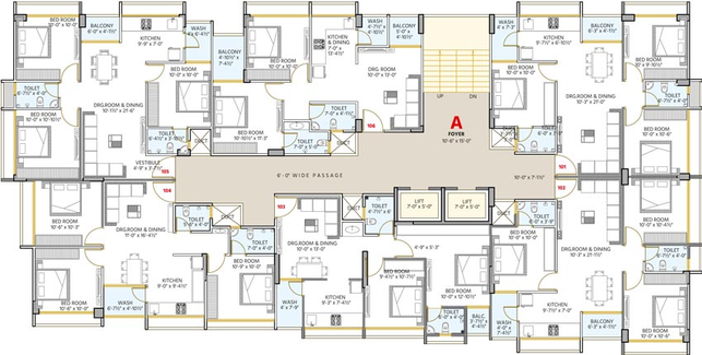 Floor Plan of Rajshree Rainbow Rivera in Narolgam, Ahmedabad - Image 88678