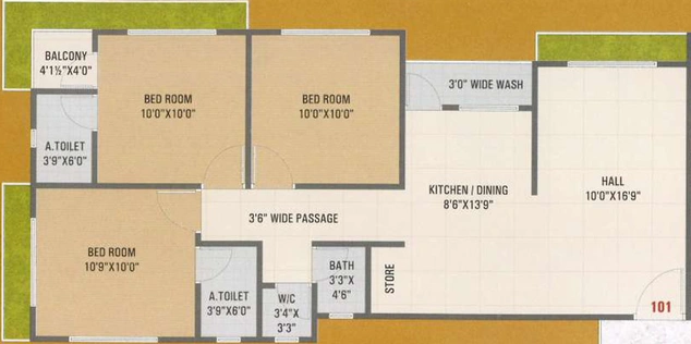 3 BHK Flat in Shree Hari Residency in Deladva Gam, Surat - Image 738565