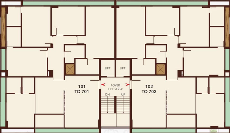 Floor Plan of Rajshree Samvar in Navrangpura, Ahmedabad - Image 89792