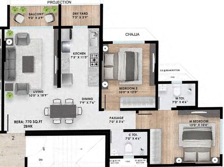 2 BHK Flat in Bhoomi Atharv Aaradhyam in Andheri East, Mumbai - Image 642525