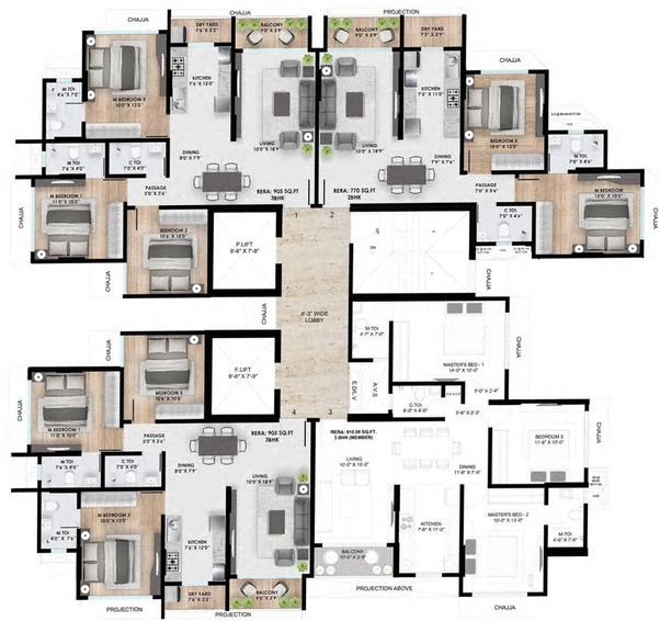 Floor Plan of Bhoomi Atharv Aaradhyam in Andheri East, Mumbai - Image 84964