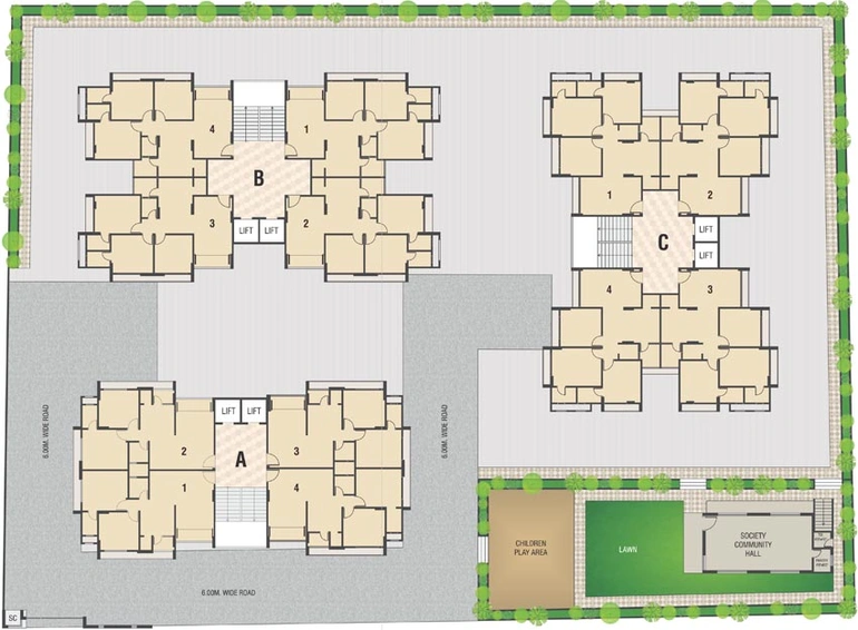 Master Plan of Sukirti Greens in Bopal, Ahmedabad - Image 89298