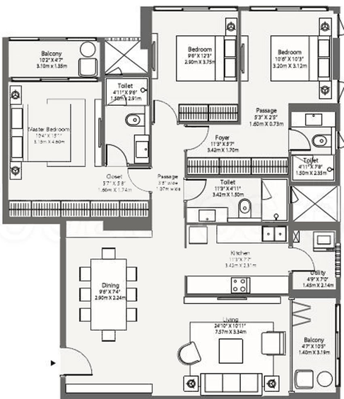3 BHK Flat in Godrej The Trees in Vikhroli East, Mumbai - Image 642560