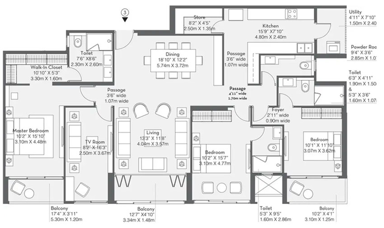 4 BHK Flat in Godrej The Trees in Vikhroli East, Mumbai - Image 642561