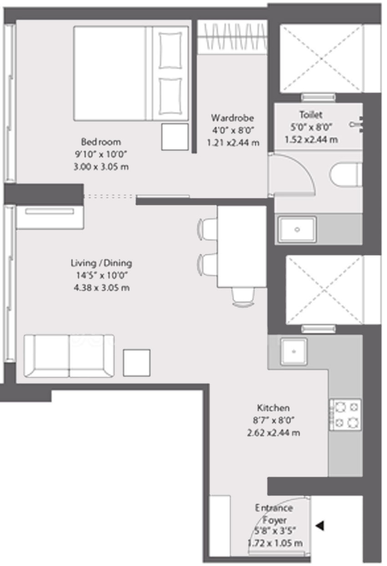 1 BHK Flat in Godrej The Trees in Vikhroli East, Mumbai - Image 642555
