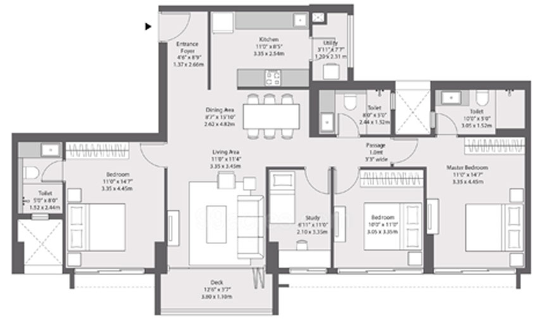 3 BHK Flat in Godrej The Trees in Vikhroli East, Mumbai - Image 642559