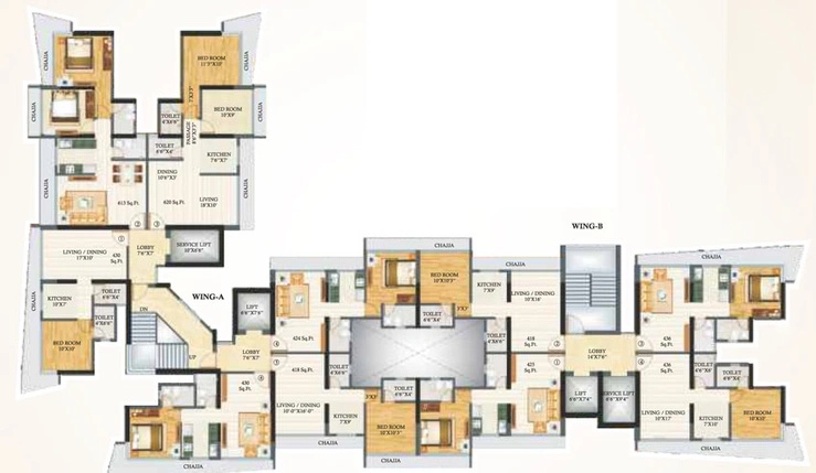 Floor Plan of Lotus Residency in Goregaon West, Mumbai - Image 84944