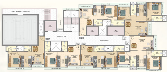 Floor Plan of Om Sukhkarta Heights in Vikhroli East, Mumbai - Image 84981