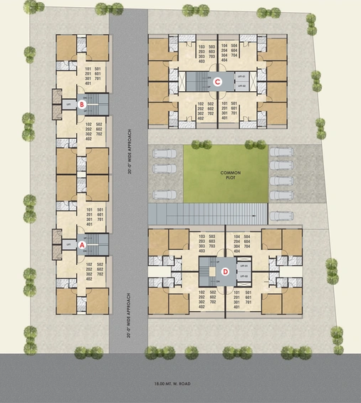 Master Plan of Aaditya Aspire in Vasna Bhayli Main Road, Vadodara - Image 85396