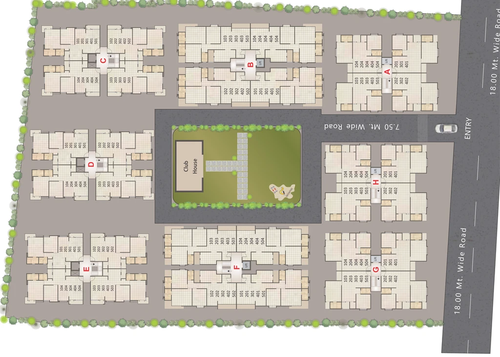 Master Plan of Aaditya Elanza in Bhayli Road, Vadodara - Image 86045