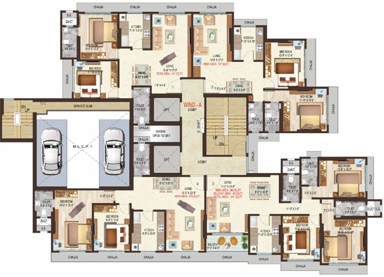Floor Plan of Nicco Amey Apartments in Andheri East, Mumbai - Image 87361