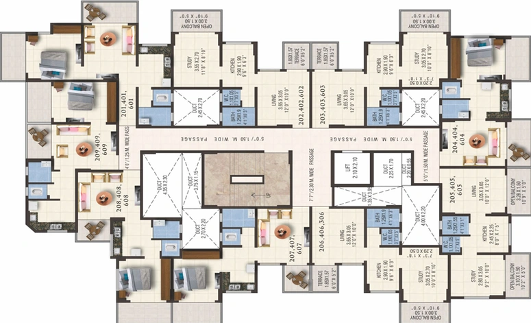 Floor Plan of Adorn Alcazar in Kondhwa, Pune - Image 23466