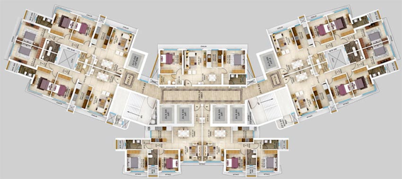 Floor Plan of Sahajanand Arista in Goregaon West, Mumbai - Image 85042
