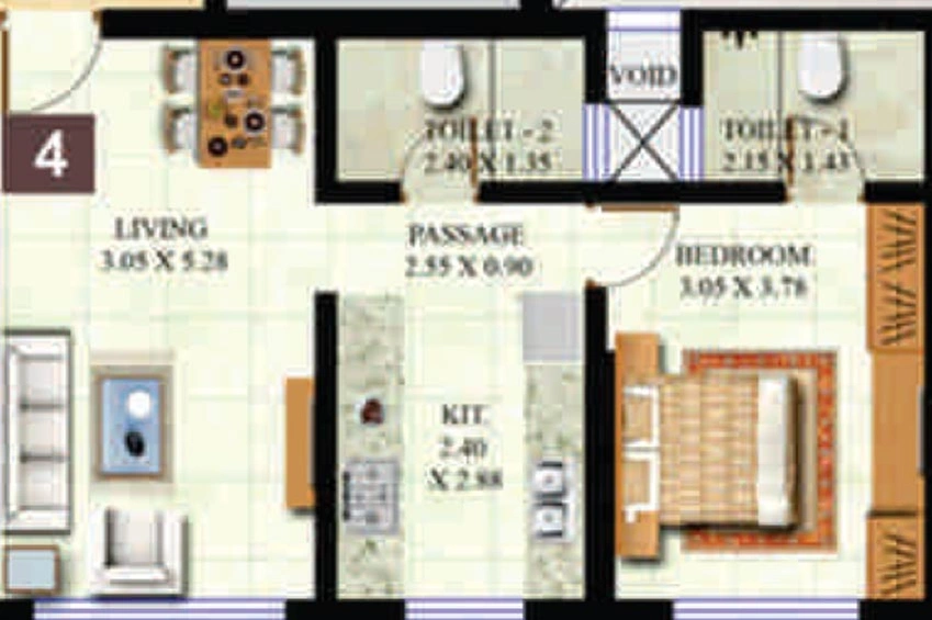 1 BHK Flat in Swaroop Residency in Ghatkopar East, Mumbai - Image 643231