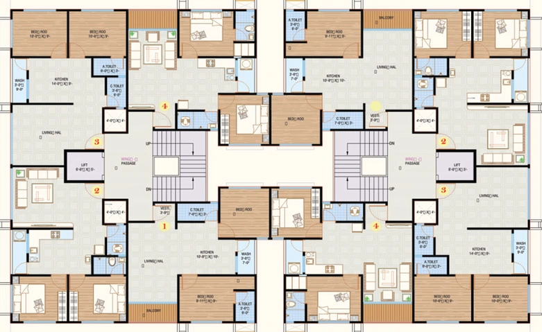 Floor Plan of Nilkanth Seven Homes in Dindoli, Surat - Image 85086