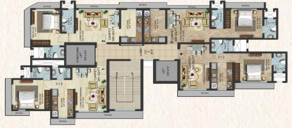 Floor Plan of Swaroop Marvel Gold in Bhandup West, Mumbai - Image 85685