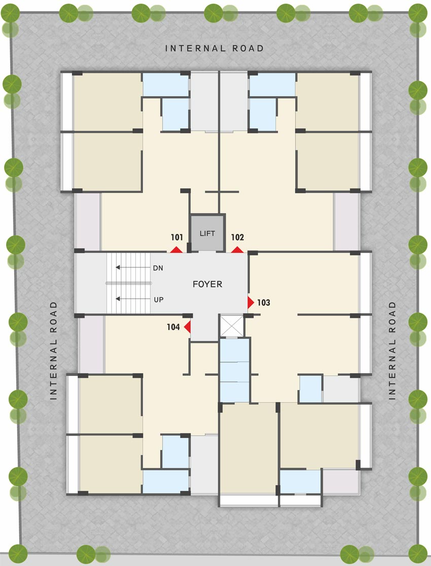 Master Plan of Anushthan Apeksha Blossom in New Maninagar, Ahmedabad - Image 88800