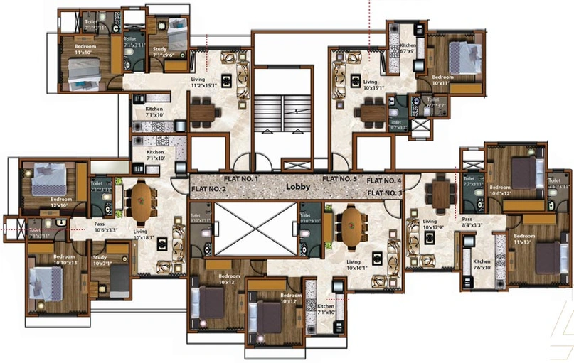 Floor Plan of Akshay Paradise in Chembur West, Mumbai - Image 85695
