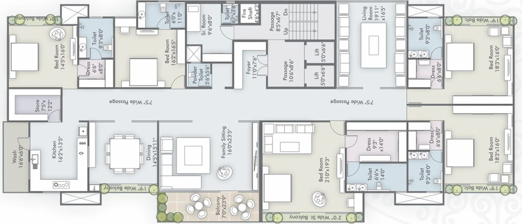 Floor Plan of Rammah Palacio in Gotri, Vadodara - Image 86103